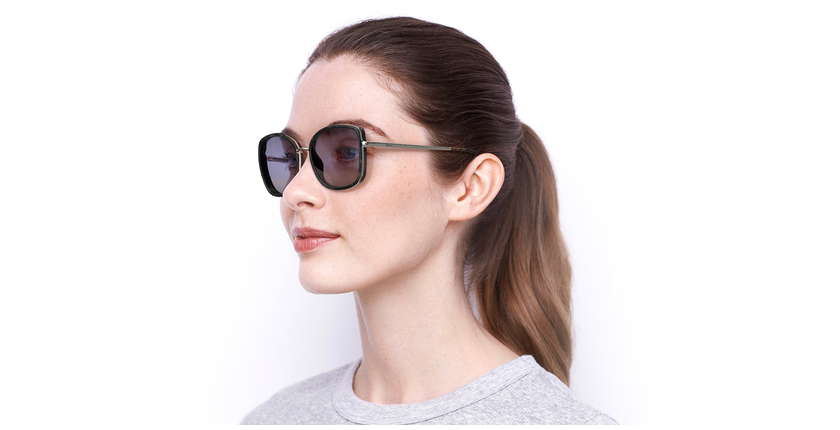 LUNETTES DE SOLEIL femme ORIA écaille/doré - Vue de face