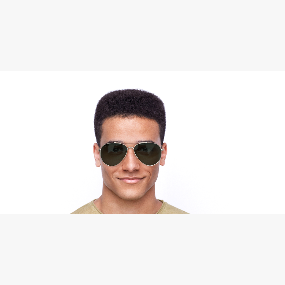 Lunettes de soleil homme SANTI dorée - Vue de face