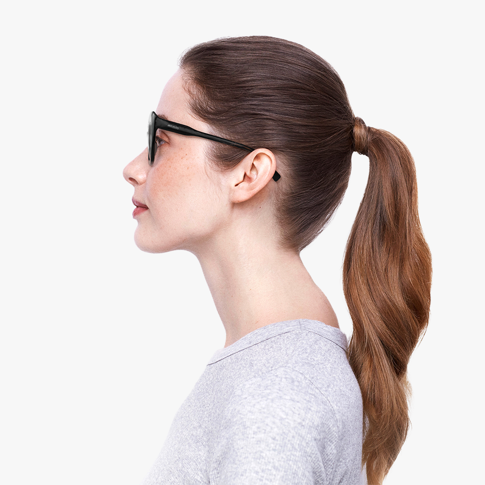 Lunettes de soleil femme PRECIEUSE noir - Vue de face