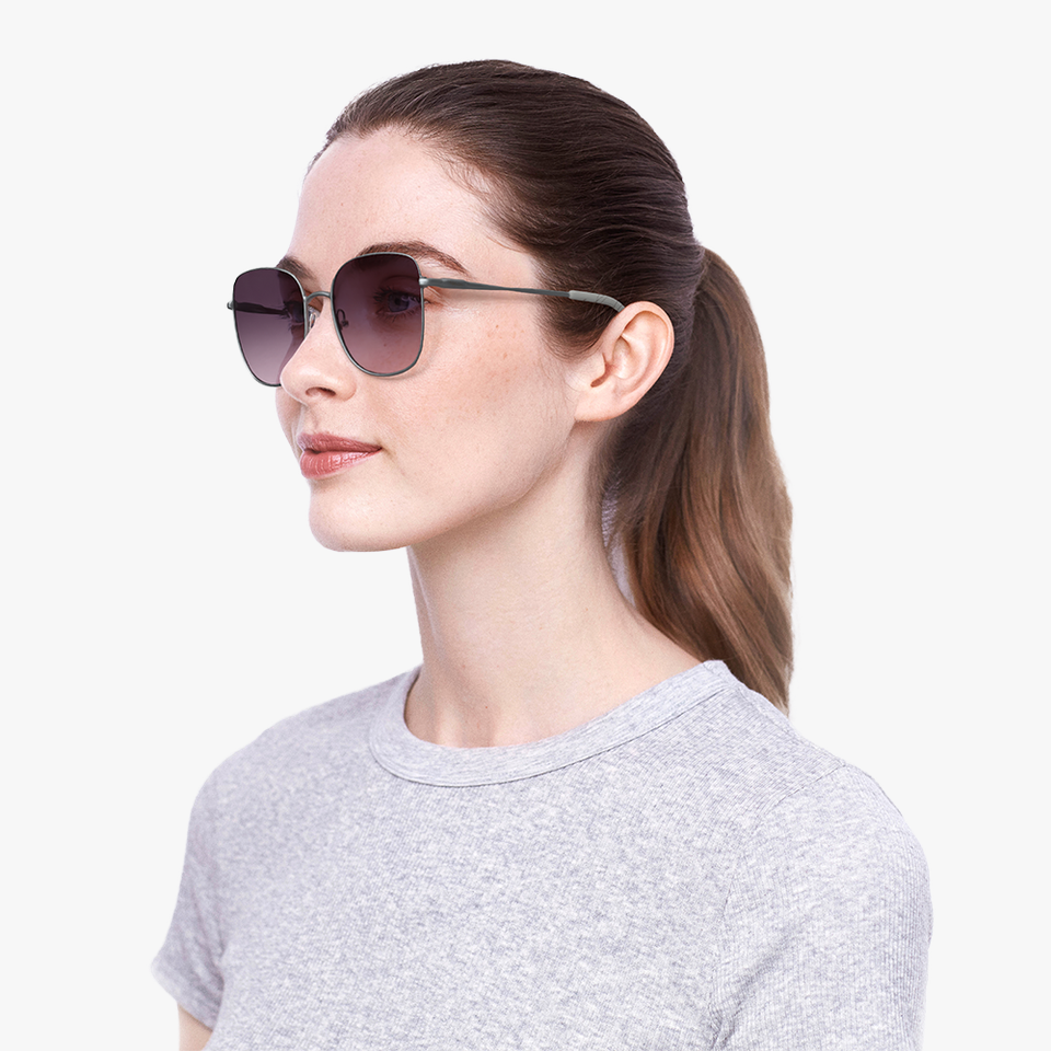 Lunettes de soleil femme NAIADE blanc - Vue de face