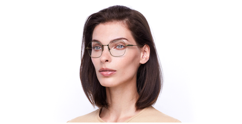 Lunettes de vue femme MAGIC 170 rose/dorée - Vue de face