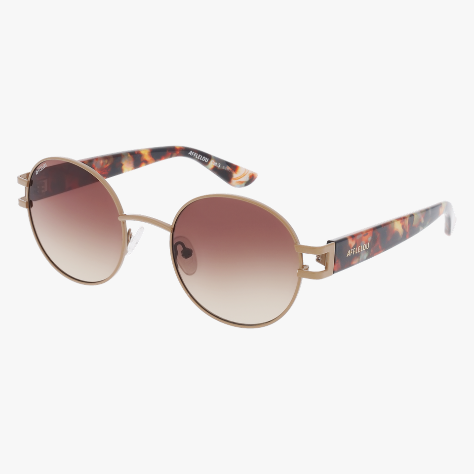 Lunettes de soleil femme MONDAKA marron/beige - Vue de face
