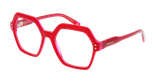 Lunettes de vue femme CARACTÈRES COQUETTE rouge/rose - Vue de face