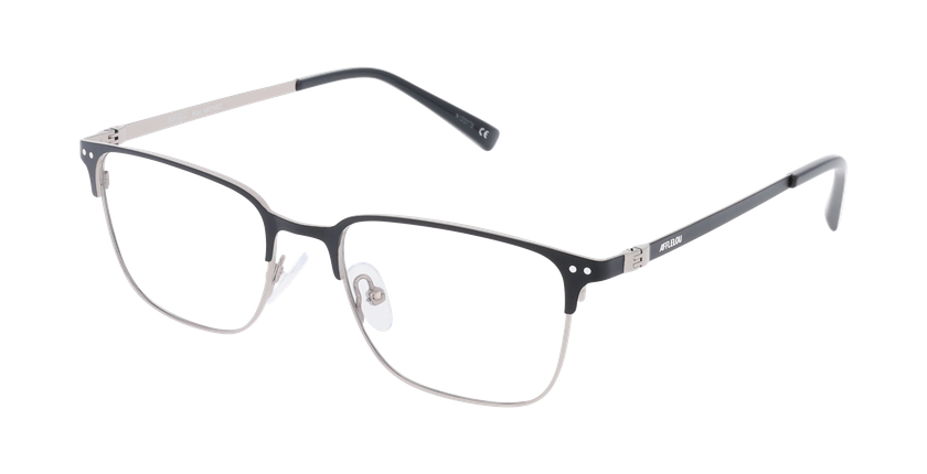Lunettes de vue homme NATHEO noir/argenté - Vue de face