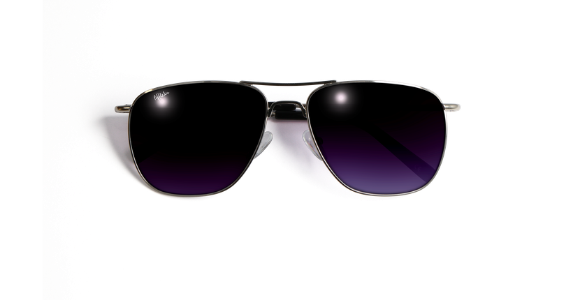 LUNETTES DE SOLEIL homme JOHN gris - Vue de face