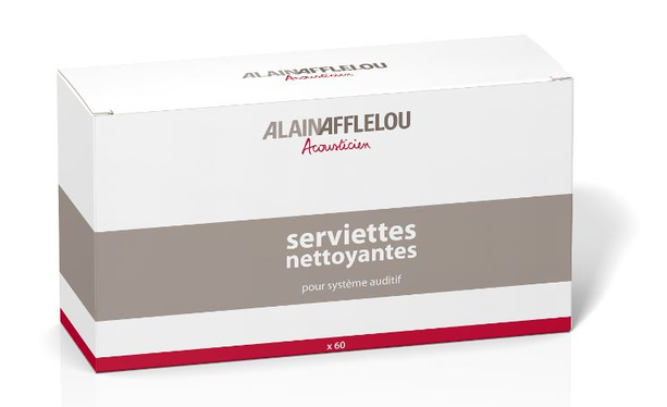 60 mini-serviettes nettoyantes - Vue de face