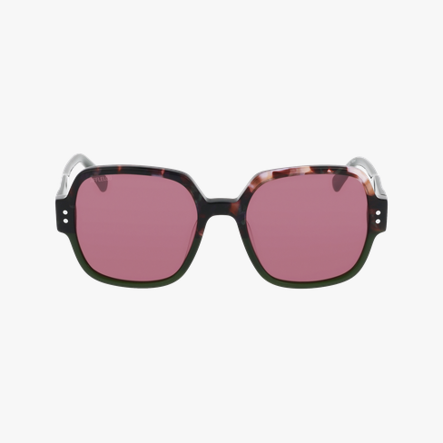 Lunettes de soleil femme JOYEUSE écaille/vert Vue de face