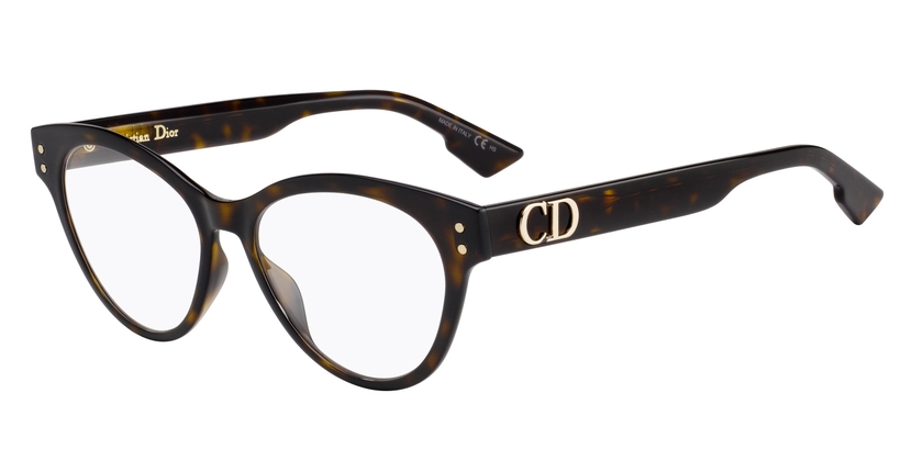 Lunettes de vue femme DIORCD4 écaille - Vue de 3/4