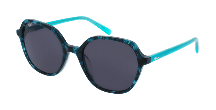 LUNETTES DE VUE enfant VIOLETTE turquoise/noir - Vue de face