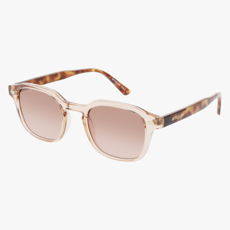 Lunettes de soleil homme NEVADA marron - Vue de face