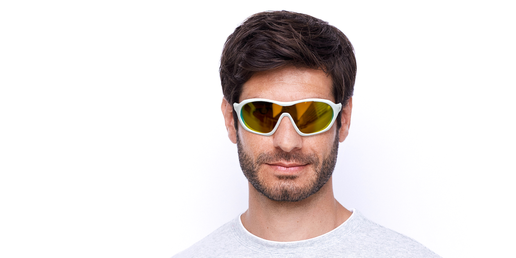LUNETTES DE SOLEIL LUCIO blanc/bleu