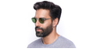 LUNETTES DE SOLEIL homme L251S gris/vert - vue de 3/4