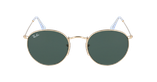 LUNETTES DE SOLEIL homme ROUND METAL 0RB3447 doré - Vue de face