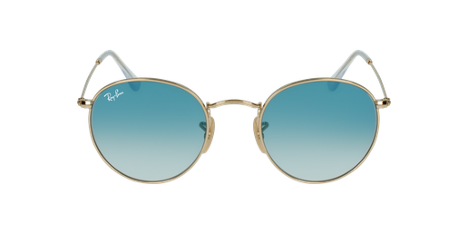 LUNETTES DE SOLEIL homme ROUND METAL 0RB3447N doré Vue de face