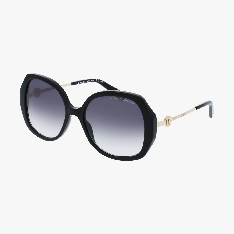 Lunettes de soleil femme MARC 581/S noir/bleu - Vue de face