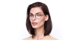 Lunettes de vue femme NIKITA écaille/dorée - Vue de face