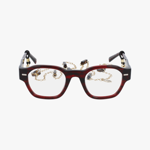 Lunettes de vue femme CARACTÈRES AUTHENTIQUE rouge marbré