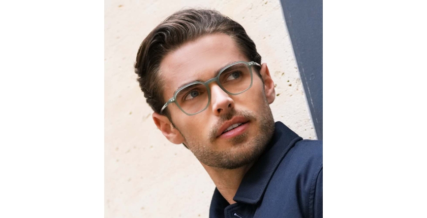 Lunettes de vue homme CLAUDIO vert - Vue de face
