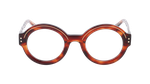 Lunettes de vue femme CARACTERES FIL D'OR PERSPICACE écaille/dorée - Vue de face