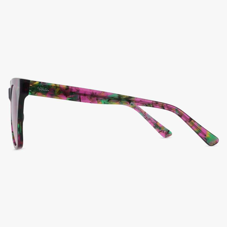 Lunettes de soleil femme JANIE rose/dorée - Vue de face