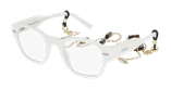 Lunettes de vue femme CARACTÈRES AUTHENTIQUE blanc - Vue de face