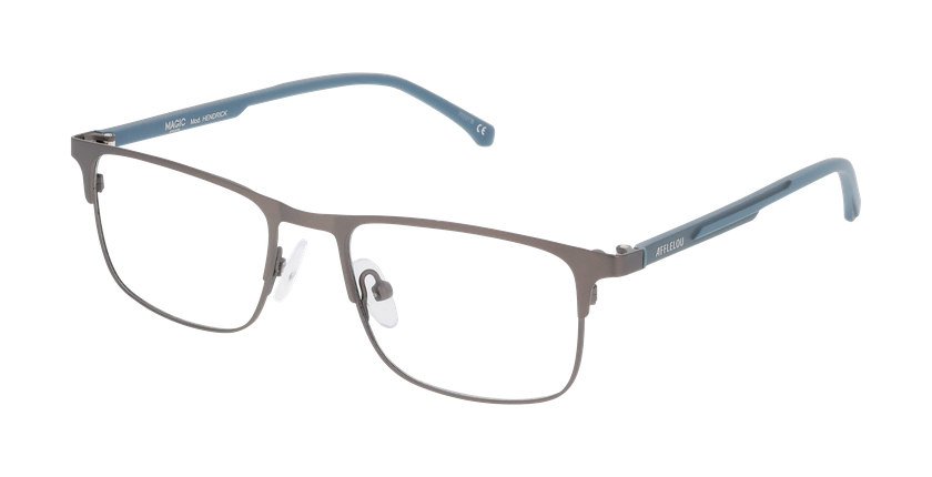 Lunettes de vue homme HENDRICK gun/gris - Vue de face