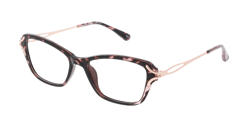 Lunettes de vue femme ELISE écaille/rose - Vue de face