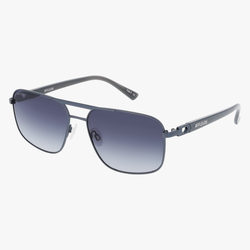 Lunettes de soleil homme DONATO bleu/bleu foncé mat - Vue de face