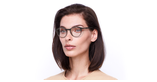 Lunettes de vue femme MAGIC257 marron/rose - Vue de face