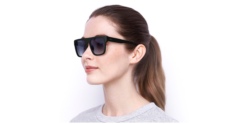 LUNETTES DE SOLEIL femme GARLAND noir - Vue de face