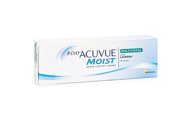 Lentilles de contact 1 Day Acuvue® Moist® Multifocal 30L - Vue de face