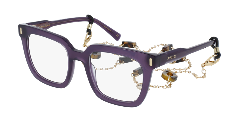 Lunettes de vue femme CARACTÈRES REVEUSE violet - Vue de face