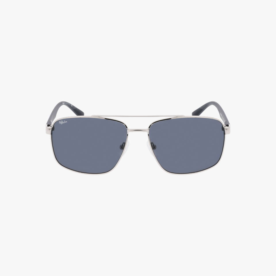 Lunettes de soleil homme BRONTE argenté/noir - Vue de face