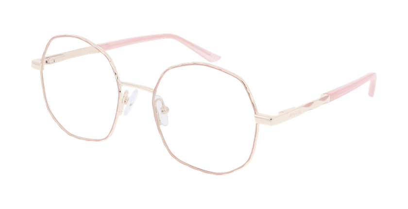 Lunettes de vue femme MAGIC290 rose/dorée - Vue de face