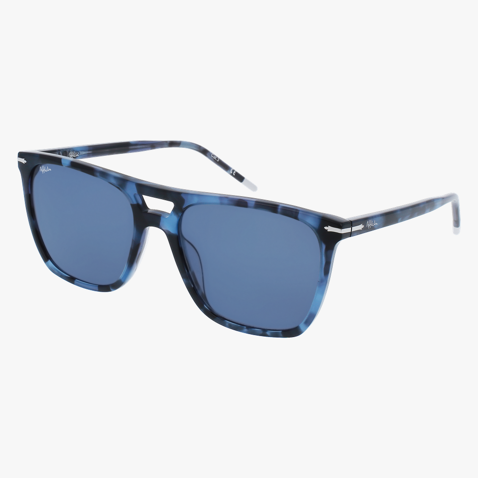 Lunettes de soleil homme CAROUGE écaille/bleu - Vue de face