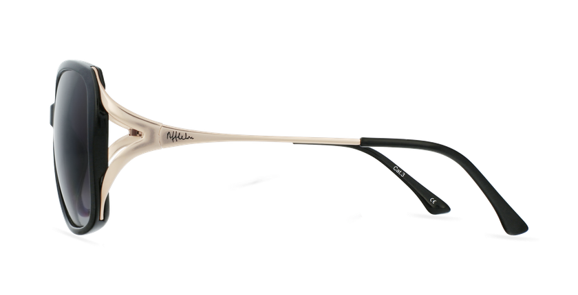 LUNETTES DE SOLEIL femme ROSALES noir/doré - Vue de côté