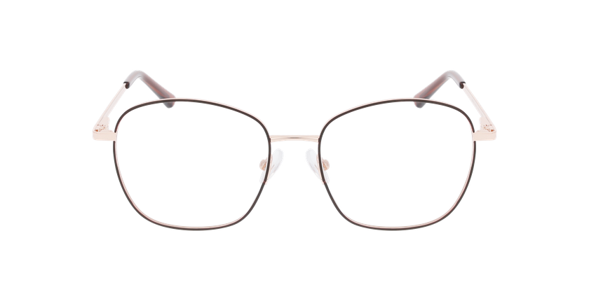 Lunettes de vue femme MADDIE marron/noir - Vue de face