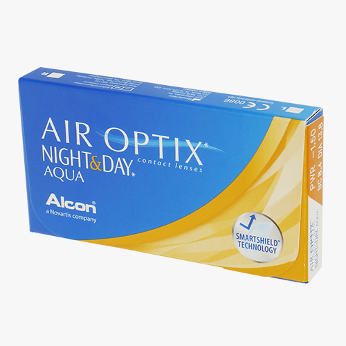 Lentilles de contact Air Optix Aqua Night Day 6,4 6L - Vue de face