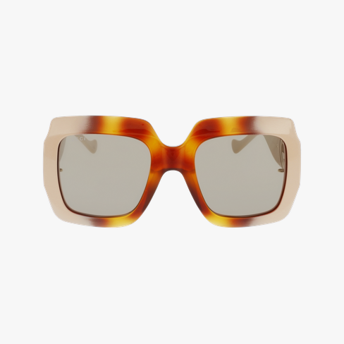 Lunettes de soleil femme GG1022S beige/écaille Vue de face