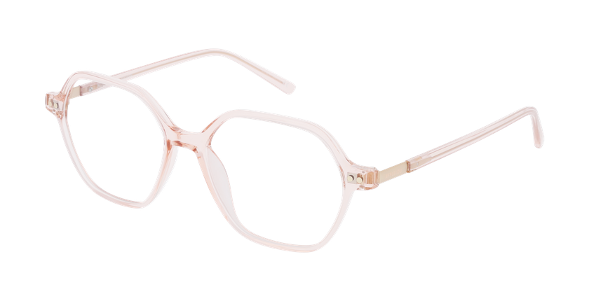 Lunettes de vue femme MAIWEN rose/dorée - Vue de face