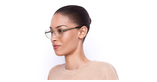 Lunettes de vue femme 0PR 52XV dorée/rose - Vue de 3/4