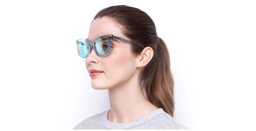 LUNETTES DE SOLEIL femme PK0018 bleu - vue de 3/4