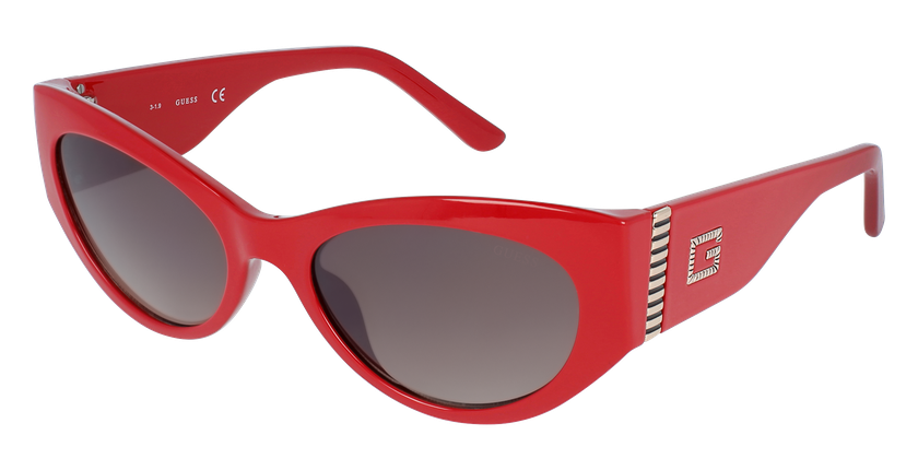 LUNETTES DE SOLEIL femme GU7624 rouge - vue de 3/4