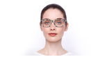 Lunettes de vue femme 0PR 17VV rose/rose - Vue de face