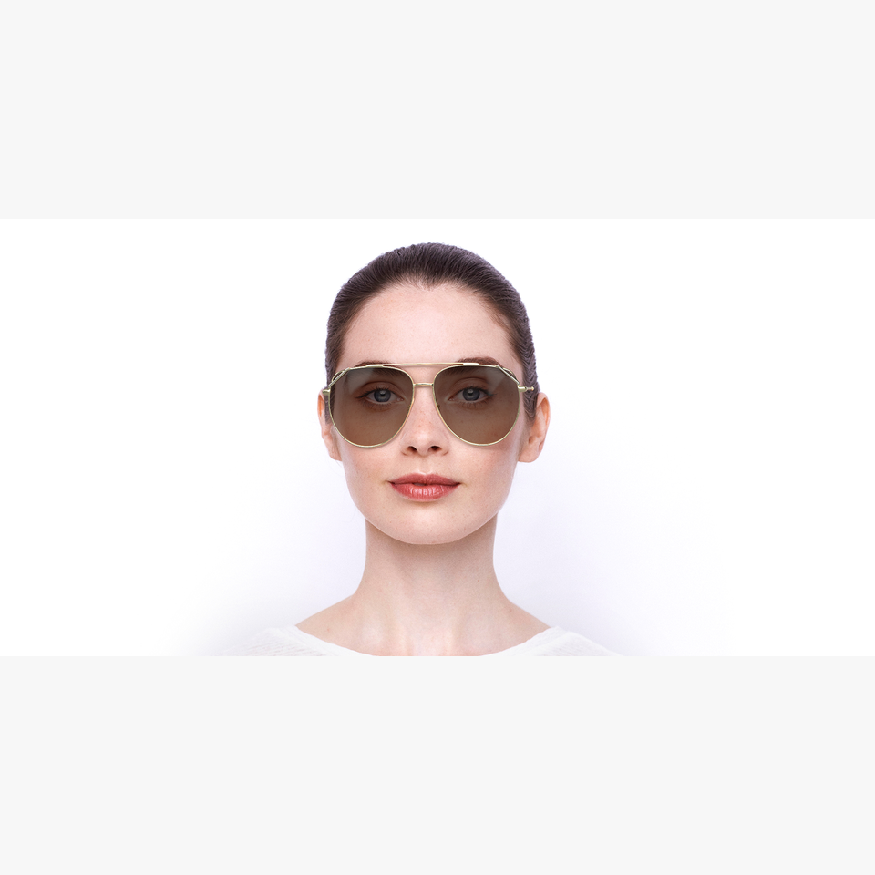 Lunettes de soleil femme VB230S dorée - Vue de face