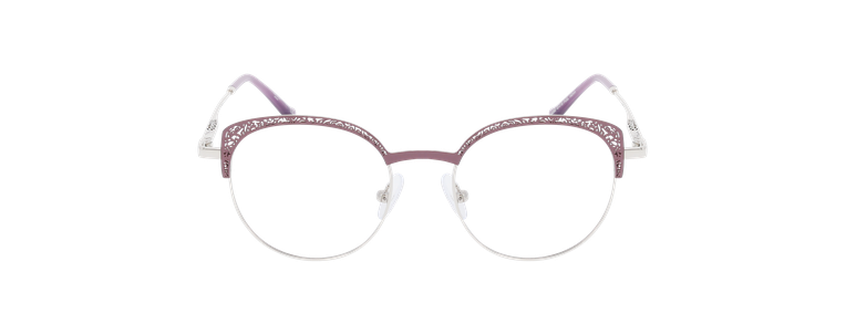 Lunettes de vue femme MAGIC293 violet/argenté - Vue de face