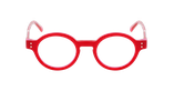 Lunettes de vue femme CARACTÈRES POÉTIQUE rouge/rose - Vue de face