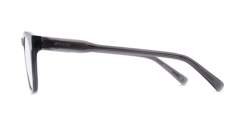 Lunettes de vue homme CARACTÈRES ELEGANT gris/cristal - Vue de face
