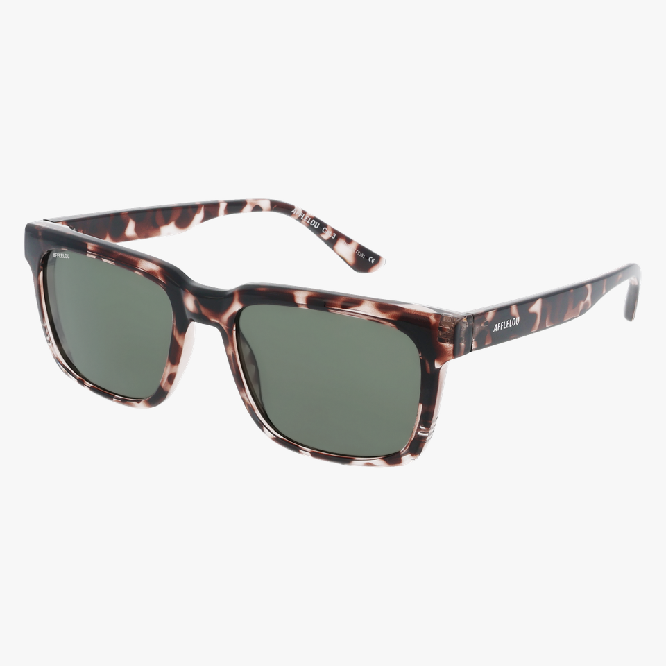 Lunettes de soleil homme BELEN écaille - Vue de face