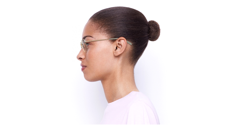 LUNETTES DE VUE femme RZERO8 doré - Vue de côté